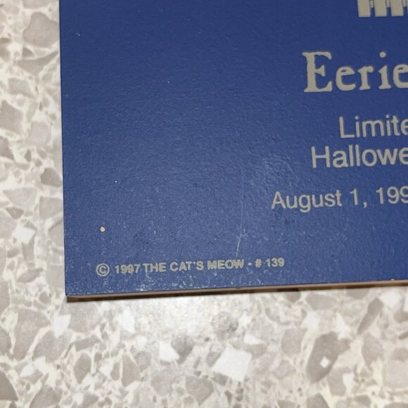 1997 Cats Meow Halloween Mystery Manor & Eerie Estate Lot of 2 Glow in the Dark - Picture 10 of 14